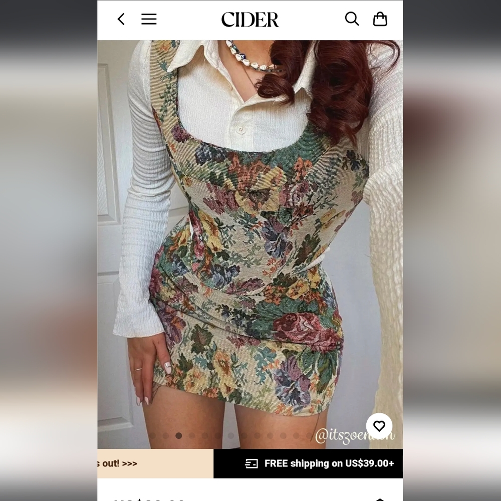 Cider two piece floral crop n mini skirt